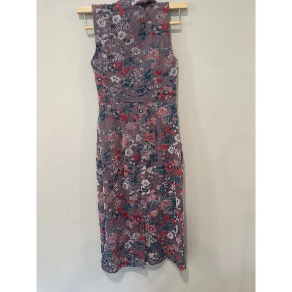 ANTHROPOLOGIE MAEVE Jacquard Floral Print Midi Dress Sz 0 NWT 1167 - Picture 9 of 14
